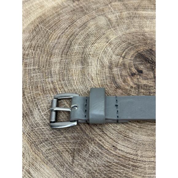 Gray Belt with Silver-Tone Buckle - Size Medium - Picture 4 of 12